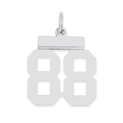 Pendant Number 88 Polished Sterling Silver Small QSS88, MPN: QSS88, 883957102320