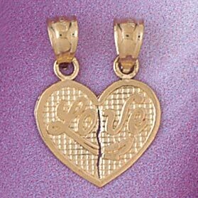 Dazzlers Jewelry Love Heart Pendant Necklace Charm Bracelet in Yellow, White or Rose Gold 7176, MPN…