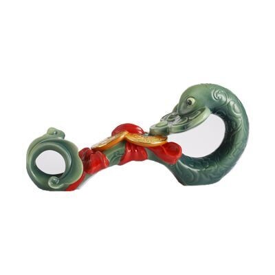 Franz Porcelain Snake Design Sculptured Porcelain Ruyi Figurine FZ03039, MPN: FZ03039,