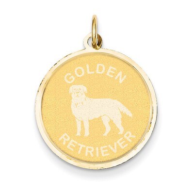 14k Golden Retriever Disc Charm 14k Gold XAC869, MPN: XAC869, 886774122977