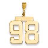 Number 98 Charm 14k Gold Large Polished LP98, MPN: LP98, 883957068404