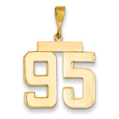 Number 95 Charm 14k Gold Large Polished LP95, MPN: LP95, 883957068343