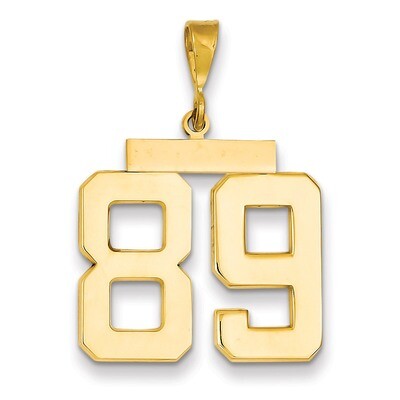 Number 89 Charm 14k Gold Large Polished LP89, MPN: LP89, 883957068145