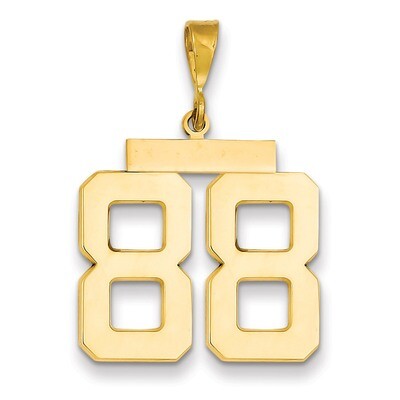 Number 88 Charm 14k Gold Large Polished LP88, MPN: LP88, 883957068138