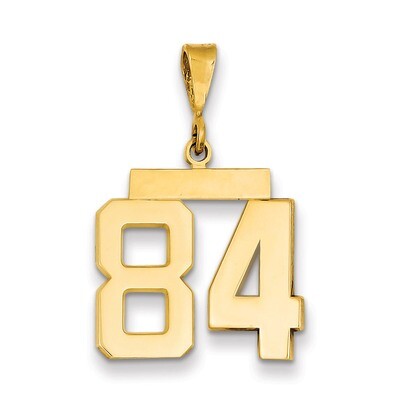 Number 84 Charm 14k Gold Medium Polished MP84, MPN: MP84, 883957136257