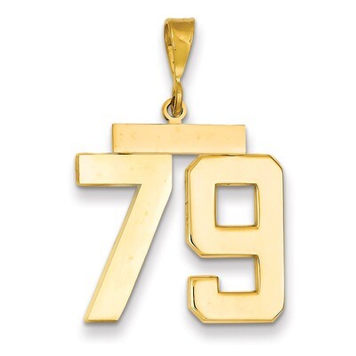 Number 79 Charm 14k Gold Large Polished LP79, MPN: LP79, 883957067872