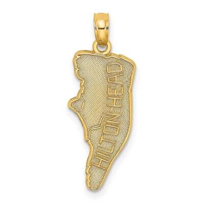 Hilton Head Map Charm 14k Gold D4401, MPN: D4401, 191101488375