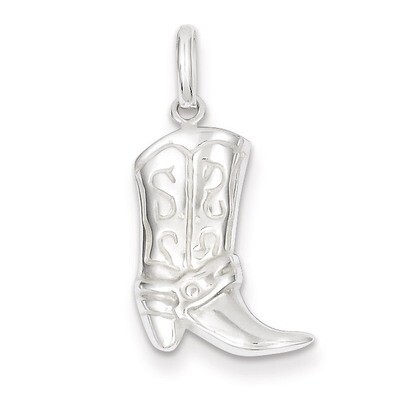 Cowboy Boot Charm Sterling Silver QC3846, MPN: QC3846, 883957974538