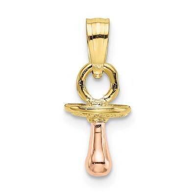 Two-Tone 3-D Pacifier Charm 10k Gold 10K9103, MPN: 10K9103,