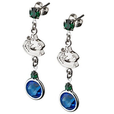 Vancouver Canucks Crystal Logo Earrings CUC065ER-CR