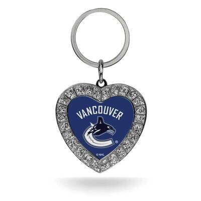 NHL Vancouver Canucks Rhinestone Heart Key Ring GC7986, MPN: GC7986, 94746940416