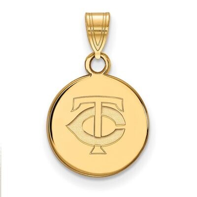 Minnesota Twins Small Disc Pendant 10k Yellow Gold 1Y012TWN, MPN: 1Y012TWN, 886774808604