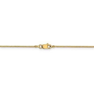 22 Inch .95mm Box Chain 14k Yellow Gold BOX095-22, MPN: BOX095-22, 886774600321