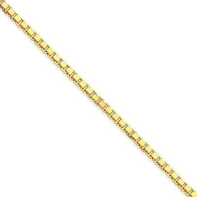 2.5mm Box Chain 30 Inch 14k Gold BOX250-30, MPN: BOX250-30, 886774432342