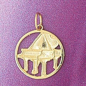 Dazzlers Jewelry Piano Pendant Necklace Charm Bracelet in Yellow, White or Rose Gold 6304, MPN: DZ-…
