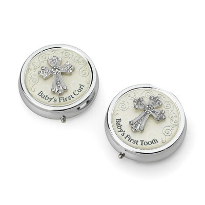 Metal &amp; Enamel First Tooth and Curl Set Silver-tone GM15843, MPN: GM15843, 89945502473