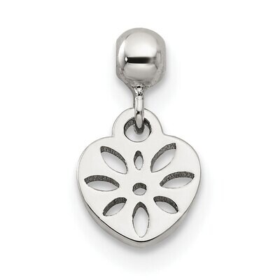Heart Charm Sterling Silver Dangle QMM101, MPN: QMM101,