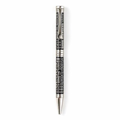 Silver-tone &amp; Black Names of Jesus Pen GM11033, MPN: GM11033, 603799366120