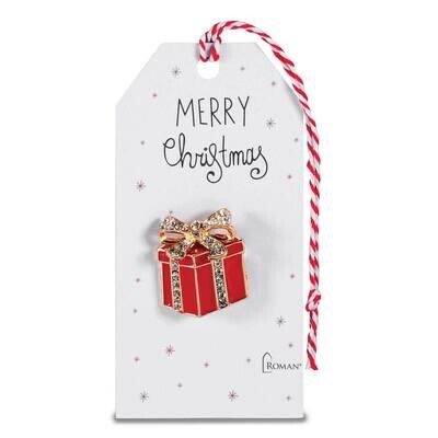 Zinc Christmas Present Pin GM23655, MPN: GM23655, 89945711738