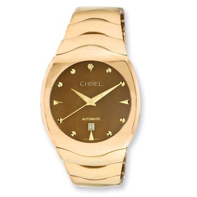 Mens Chisel Tungsten &amp; Champagne Mother of Pearl Dial Watch TPW76