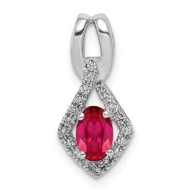 .62 Ruby Pendant 14k White Gold Diamond PM5266-RU-010-WA, MPN: PM5266-RU-010-WA, 883957974279