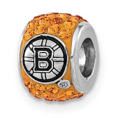 NHL Boston Bruins Yellow Crystal Bead Sterling Silver BRI070CHM-SS, MPN: BRI070CHM-SS, 634401995438