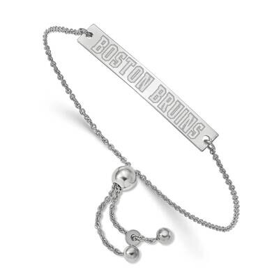 Boston Bruins Small Bar Adjustable Bracelet Sterling Silver SS047BRI-9, MPN: SS047BRI-9, 1911014857…