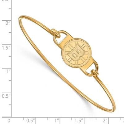 NHL Boston Bruins Small Center Wire Bangle Gold-plated Sterling Silver GP019BRI-7, MPN: GP019BRI-7,…