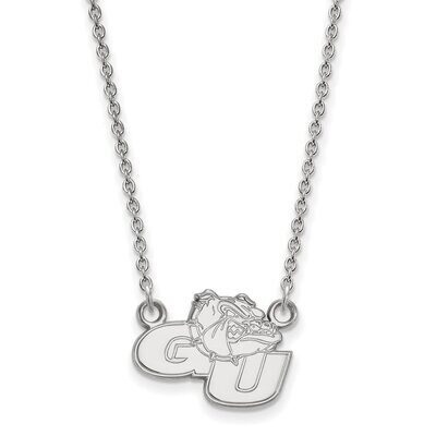 Gonzaga University Small Pendant with Chain Necklace 10k White Gold 1W007GON-18, MPN: 1W007GON-18, …
