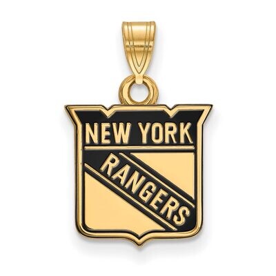 New York Rangers Small Enamel Pendant Gold-plated Silver GP017RNG, MPN: GP017RNG, 886774743684
