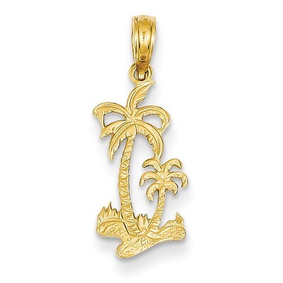 Double Palm Trees Pendant 14k Gold C3324, MPN: C3324, 637218008827