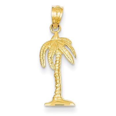 Palm Tree Pendant 14k Gold YC568, MPN: YC568, 191101634147
