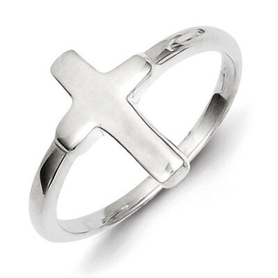 Solid Cross Ring Sterling Silver QR966-6, MPN: QR966-6, 883957255644