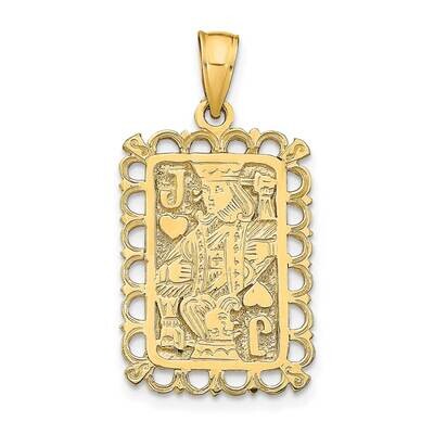 Jack of Hearts Pendant 14k Gold K7162, MPN: K7162, 63721800885