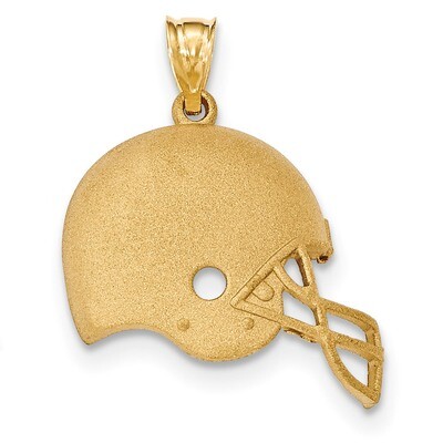 Brushed Football Helmet Pendant 14k Gold C4535, MPN: C4535, 191101455568