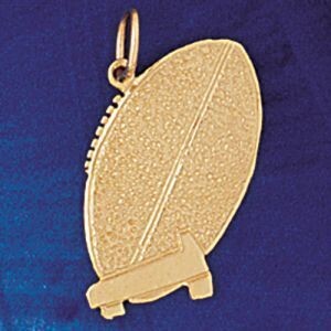 Dazzlers Jewelry Football Ball Pendant Necklace Charm Bracelet in Yellow, White or Rose Gold 3208, …