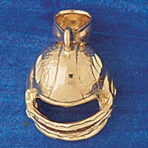 Dazzlers Jewelry Football Helmet Pendant Necklace Charm Bracelet in Yellow, White or Rose Gold 3203…