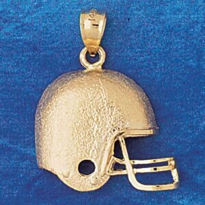 Dazzlers Jewelry Football Helmet Pendant Necklace Charm Bracelet in Yellow, White or Rose Gold 3197…