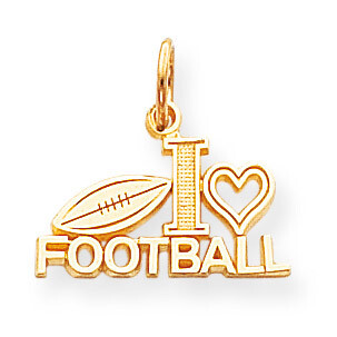 Football Charm 10k Gold 10C149, MPN: 10C149, 883957343105