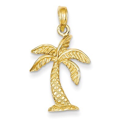 Palm Tree Pendant 14k Gold K2894, MPN: K2894, 637218129423