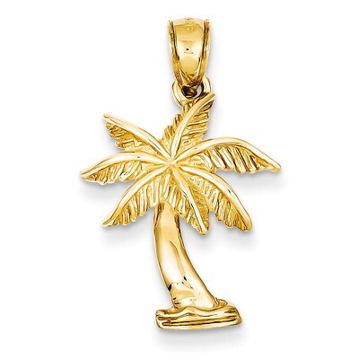 Palm Tree Pendant 14k Gold K2892, MPN: K2892, 637218129416