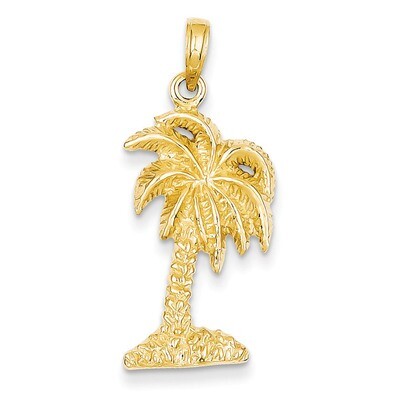 Palm Tree Pendant 14k Gold K2895, MPN: K2895, 637218125401