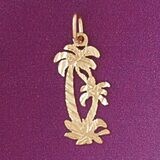 Dazzlers Jewelry Palm Tree Pendant Necklace Charm Bracelet in Yellow, White or Rose Gold 6811, MPN:…