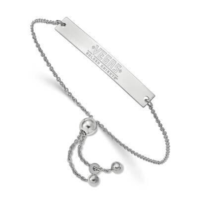 Vegas Golden Knights Small Bar Adjustable Bracelet Sterling Silver SS025VGK-9, MPN: SS025VGK-9, 191…