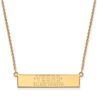 Vegas Golden Knights Small Bar Necklace Gold-Plated on Sterling Silver GP018VGK-18, MPN: GP018VGK-1…
