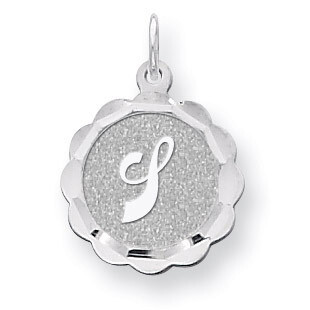 Brocaded Initial J Charm Sterling Silver QC4161J, MPN: QC4161J, 883957128573