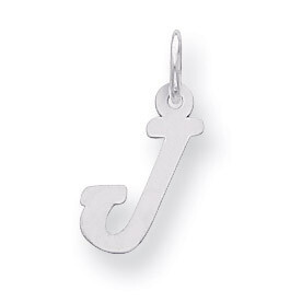 Script Initial J Charm Sterling Silver QC5080J, MPN: QC5080J, 883957571652