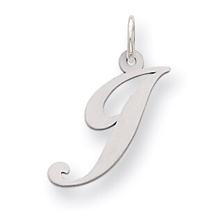 Script Initial J Charm Sterling Silver Fancy QC5088J, MPN: QC5088J, 883957030364
