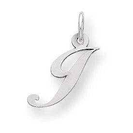 Script Initial J Charm Sterling Silver Fancy QC5086J, MPN: QC5086J, 883957575865