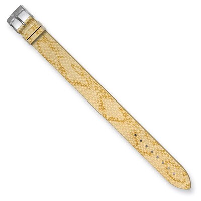 Moog Beige/Gold Python Texture Calf Leather Watch Band PY-06
